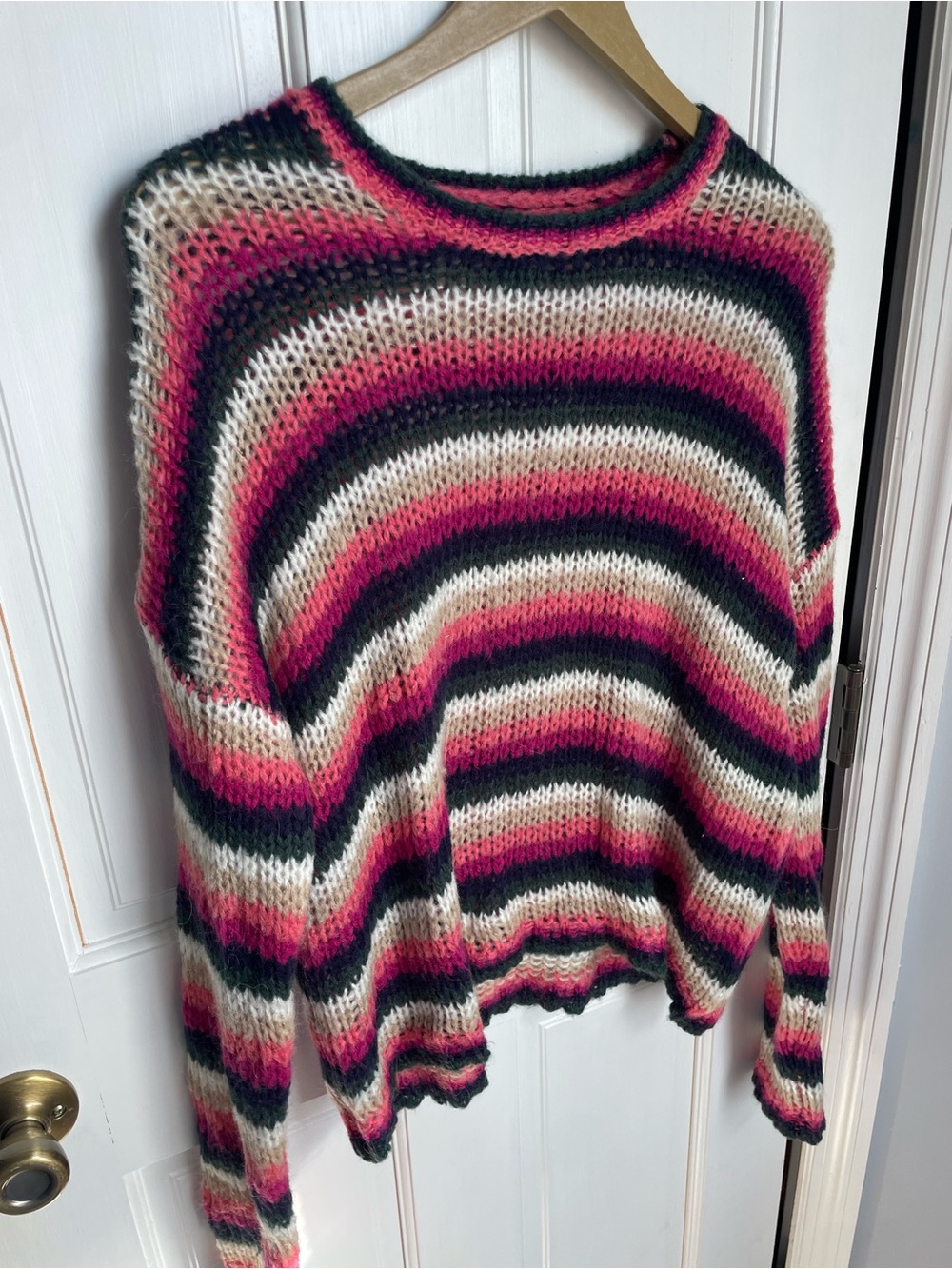 Striped Knit Crewneck Sweater